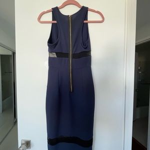 ABS dress with mesh cutouts